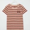 Deals 🎁 FatFace Women Pure Cotton Striped T-Shirt 🛒
