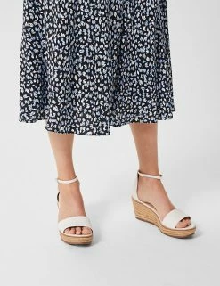 Cheap ❤️ HOBBS 🩴 Sandals Leather Wedge Buckle Espadrilles 🎉