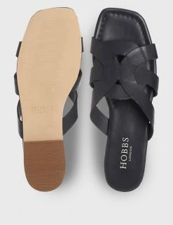 Top 10 🌟 HOBBS Leather Metallic Strappy Flat 🩴 Sandals 😉 -Women's Holiday Shop Sales SD 10 T83 5882 F0 X EC 1