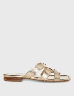 Top 10 🌟 HOBBS Leather Metallic Strappy Flat 🩴 Sandals 😉