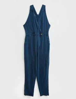 Flash Sale 😍 White Stuff 👗 Dresses Pure Cotton Sleeveless Wrap Jumpsuit 😀