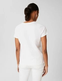 Flash Sale 🎉 HOBBS Women Pure Cotton Toucan Print Crew Neck T-Shirt 💯 -Women's Holiday Shop Sales SD 10 T83 7082 Z4 X EC 1