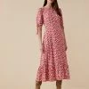 Cheap 🔔 Finery London 👗 Dresses Ditsy Floral Puff Sleeve Midi Tea 👗 Dress ✔️