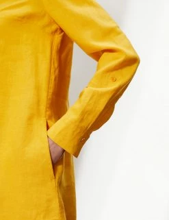 Brand new 🌟 JAEGER 👗 Dresses Pure Linen V-Neck Knee Length Shift 👗 Dress 🥰 -Women's Holiday Shop Sales SD 10 T97 6319C BR X EC 3