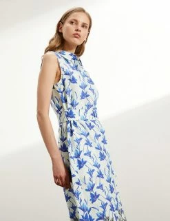 Brand new 🔔 JAEGER 👗 Dresses Pure Linen Floral Midi 👚 Shirt 👗 Dress 🎉 8 Brand new 🔔 JAEGER 👗 Dresses Pure Linen Floral Midi 👚 Shirt 👗 Dress 🎉 -Women's Holiday Shop Sales SD 10 T97 6326C KY X EC 1