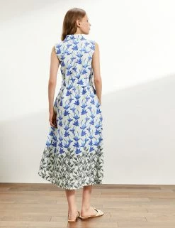 Brand new 🔔 JAEGER 👗 Dresses Pure Linen Floral Midi 👚 Shirt 👗 Dress 🎉 10 Brand new 🔔 JAEGER 👗 Dresses Pure Linen Floral Midi 👚 Shirt 👗 Dress 🎉 -Women's Holiday Shop Sales SD 10 T97 6326C KY X EC 3