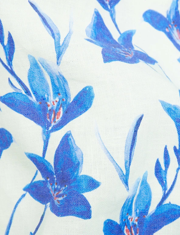 Brand new 🔔 JAEGER 👗 Dresses Pure Linen Floral Midi 👚 Shirt 👗 Dress 🎉 6 Brand new 🔔 JAEGER 👗 Dresses Pure Linen Floral Midi 👚 Shirt 👗 Dress 🎉 - Image 6