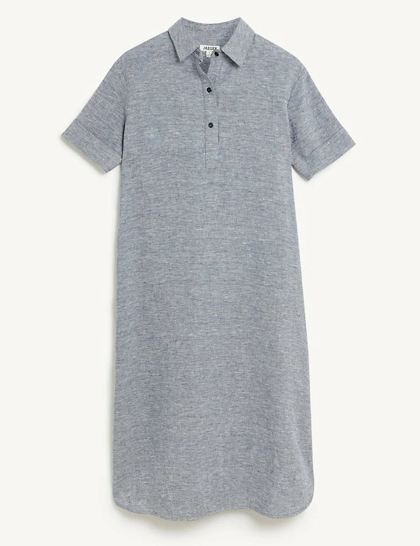 Cheapest โค๏ธ JAEGER ๐ Dresses Pure Linen Textured Maxi ๐ Shirt ๐ Dress โ 8 Cheapest โค๏ธ JAEGER ๐ Dresses Pure Linen Textured Maxi ๐ Shirt ๐ Dress โ - Image 8