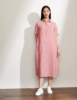 Cheapest โค๏ธ JAEGER ๐ Dresses Pure Linen Textured Maxi ๐ Shirt ๐ Dress โ 14 Cheapest โค๏ธ JAEGER ๐ Dresses Pure Linen Textured Maxi ๐ Shirt ๐ Dress โ -Women's Holiday Shop Sales SD 10 T97 6393C IE X EC 1
