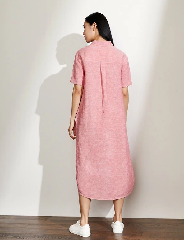 Cheapest โค๏ธ JAEGER ๐ Dresses Pure Linen Textured Maxi ๐ Shirt ๐ Dress โ 5 Cheapest โค๏ธ JAEGER ๐ Dresses Pure Linen Textured Maxi ๐ Shirt ๐ Dress โ - Image 5