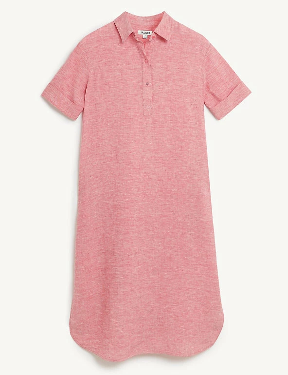 Cheapest โค๏ธ JAEGER ๐ Dresses Pure Linen Textured Maxi ๐ Shirt ๐ Dress โ 2 Cheapest โค๏ธ JAEGER ๐ Dresses Pure Linen Textured Maxi ๐ Shirt ๐ Dress โ - Image 2