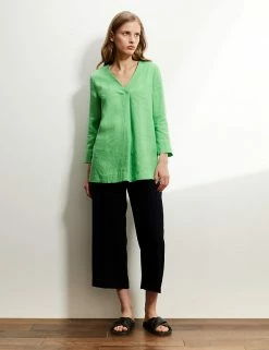 New 🎉 JAEGER Tops Pure Linen V-Neck Long Sleeve Top 👏 8 New 🎉 JAEGER Tops Pure Linen V-Neck Long Sleeve Top 👏 -Women's Holiday Shop Sales SD 10 T97 6534C J5 X EC 1