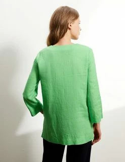 New 🎉 JAEGER Tops Pure Linen V-Neck Long Sleeve Top 👏 10 New 🎉 JAEGER Tops Pure Linen V-Neck Long Sleeve Top 👏 -Women's Holiday Shop Sales SD 10 T97 6534C J5 X EC 3