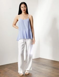 Coupon โค๏ธ JAEGER Tops Pure Silk V-Neck Cami Top ๐