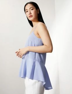 Coupon ❤️ JAEGER Tops Pure Silk V-Neck Cami Top 👍 -Women's Holiday Shop Sales SD 10 T97 6543C LV X EC 1