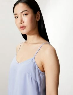 Coupon ❤️ JAEGER Tops Pure Silk V-Neck Cami Top 👍 -Women's Holiday Shop Sales SD 10 T97 6543C LV X EC 2