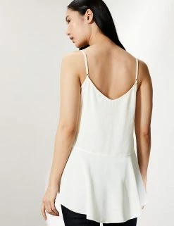 Coupon ❤️ JAEGER Tops Pure Silk V-Neck Cami Top 👍 -Women's Holiday Shop Sales SD 10 T97 6543C Z0 X EC 3