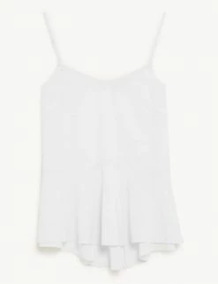 Coupon ❤️ JAEGER Tops Pure Silk V-Neck Cami Top 👍 -Women's Holiday Shop Sales SD 10 T97 6543C Z0 X EC 90