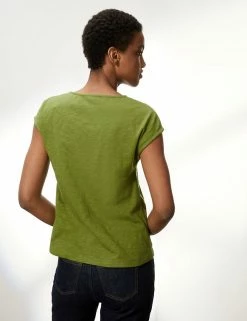 Top 10 👏 JAEGER T-shirts Pure Cotton V-Neck Short Sleeve T-Shirt ⭐ -Women's Holiday Shop Sales SD 10 T97 6823C J0 X EC 3