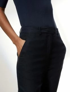 Hot Sale 🛒 JAEGER Pure Linen Straight Leg Trousers ✔️ -Women's Holiday Shop Sales SD 10 T97 7315A F0 X EC 1