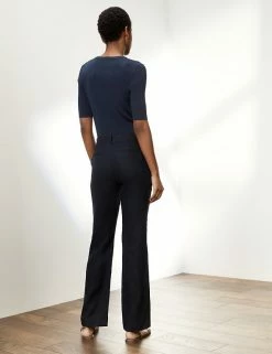 Hot Sale 🛒 JAEGER Pure Linen Straight Leg Trousers ✔️ -Women's Holiday Shop Sales SD 10 T97 7315A F0 X EC 3