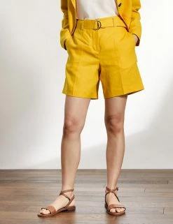 Flash Sale 🛒 JAEGER Pure Linen Shorts 🔥 -Women's Holiday Shop Sales SD 10 T97 7331C BR X EC 2