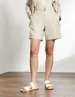 Flash Sale 🛒 JAEGER Pure Linen Shorts 🔥 -Women's Holiday Shop Sales SD 10 T97 7331C V0 X EC 1